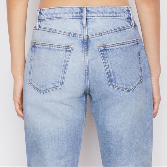 $248 Frame Le Original Distressed Light Wash Jeans - Picture 4 of 12